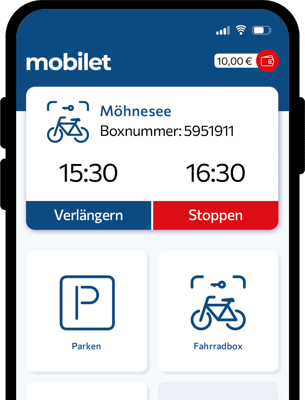 Die mobilet App ist flexibel während des Stadtbummels aus nutzbar. 